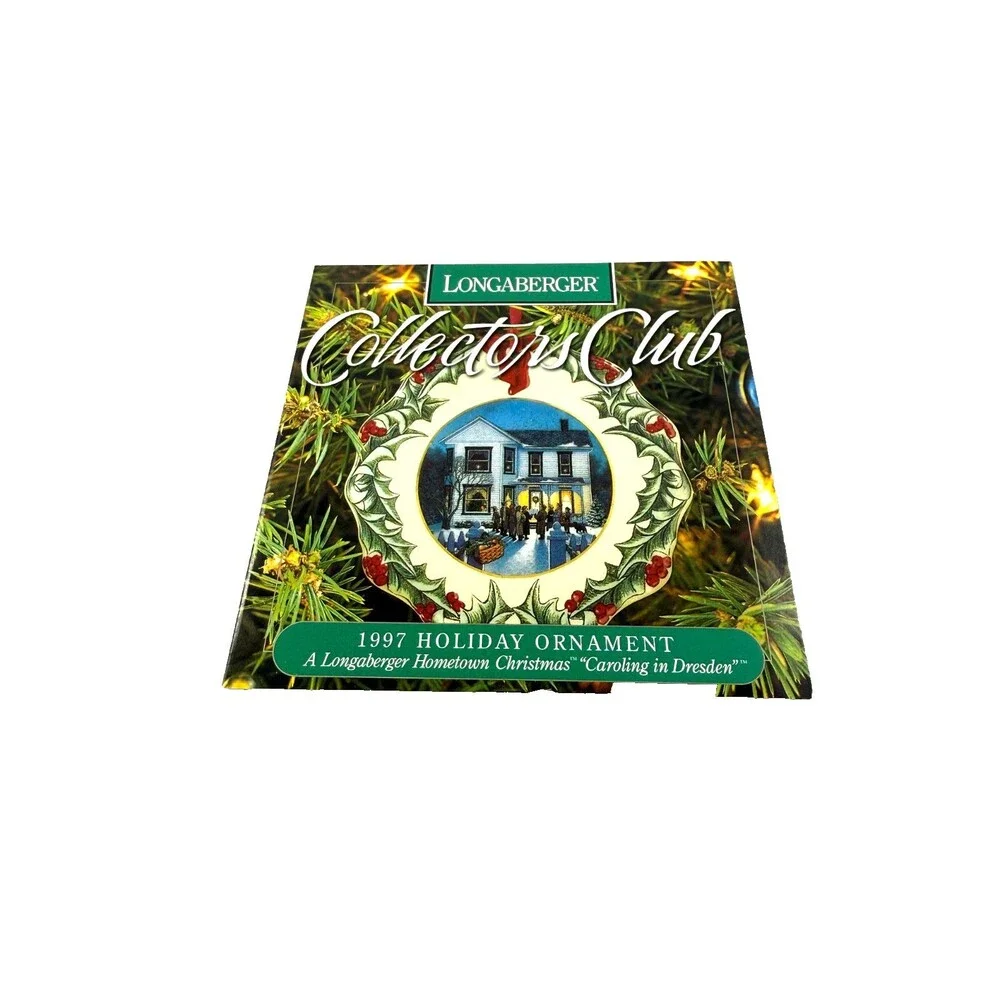 1997 Longaberger Collector's Club Hometown Christmas Ceramic Ornament